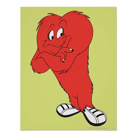 Gossamer Posing - Color Poster | Zazzle | Gossamer, Looney tunes cartoons, Looney