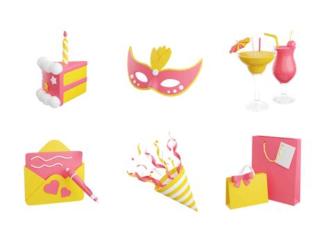 3D Collection: Birthday party Vol. 3 by Yuliia Osadcha for Flatstudio ...