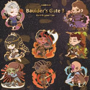 BG3 L Baldurs Gate 3 Enamel Pins - Etsy