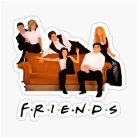 Logo Friends Tv Show Clipart Friends Stickers Redbubble Bradly | The Best Porn Website