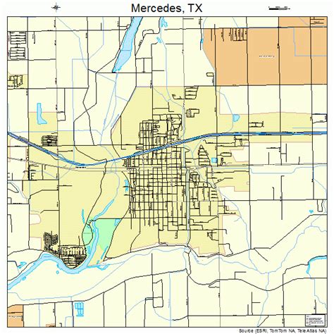 Mercedes Texas Street Map 4847700