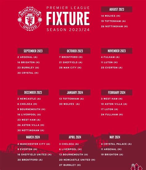 Man Utd Fixtures 2024 - Codee Devonna