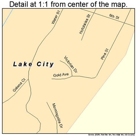 Lake City Colorado Street Map 0842330