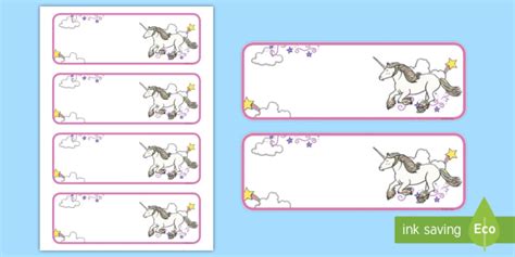 Free Printable Unicorn Name Tags - PRINTABLE TEMPLATES