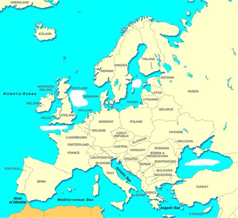 Bodies of water(Europe) Diagram | Quizlet