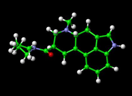 LSD --Lysergic acid diethylamide Molecule