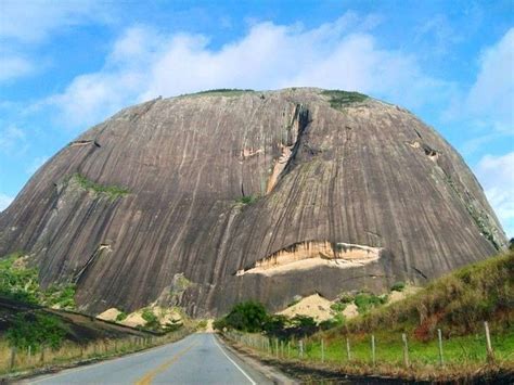 Domed mountain in Minas Gerais, Brazil, where many many crystals ...