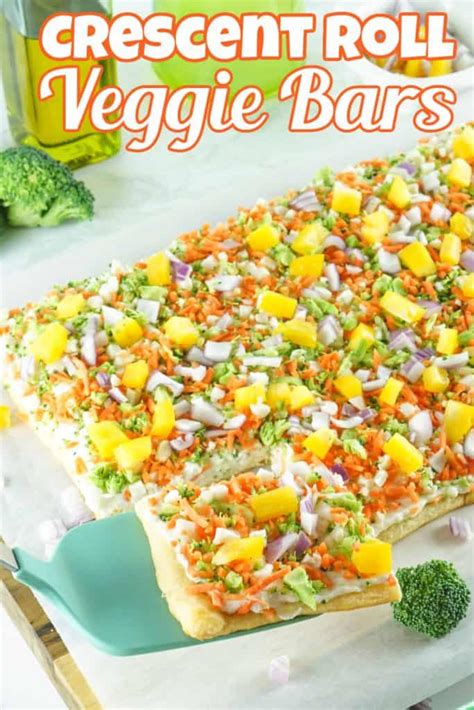 Crescent Roll Veggie Bars Recipe - Marathons & Motivation