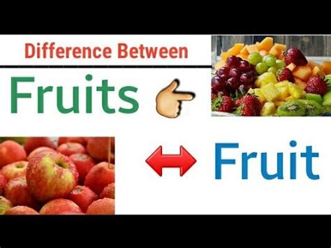 DIFFERENCE BETWEEN "Fruit" and "Fruits" |Use of Fruit And Fruits Example @RituTeachingStyle ...