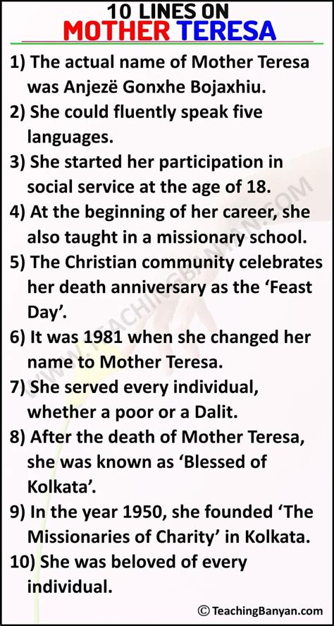 Mother Teresa Biography Essay – Telegraph