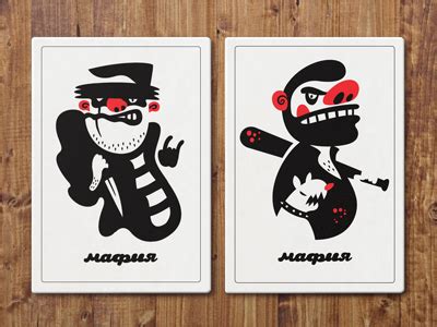 Mafia game. Characters for playing cards. by Dima Je - Dribbble