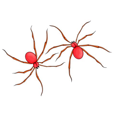 Red Spider PNG Image, Spider Red Cartoon Style, Spider, Insect, Cartoon ...