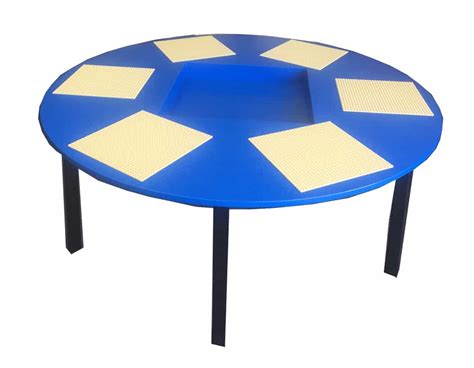 FC020R Round Lego Table - 6 Lego board spaces - 3D Products