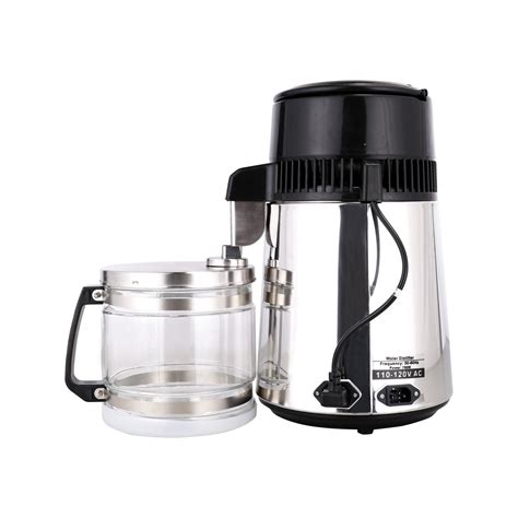 1 Gallon/ 4L Home Stainless Steel Water Distiller w/ Glass Bottle ...