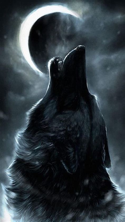 Howling Wolf Moon Wallpaper