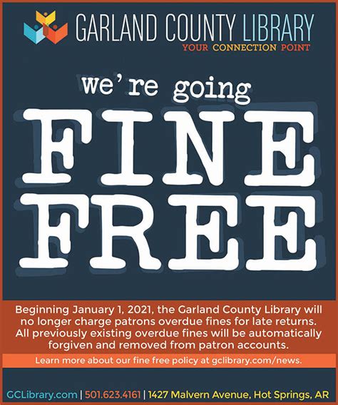 Garland County Library Goes Fine Free in 2021 – The Springs Magazine