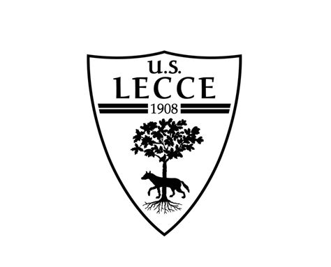 lecce club logo símbolo negro serie un fútbol americano calcio Italia ...