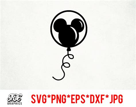 Mickey Mouse Svg Mickey Balloon Svg Balloon Svg Disney Svg Png Dxf My ...