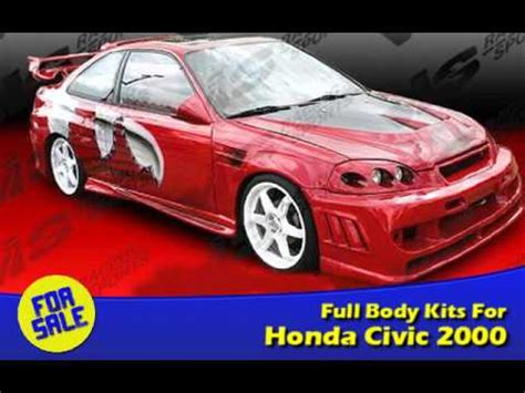 Body Kit For Honda Civic 2000 - YouTube