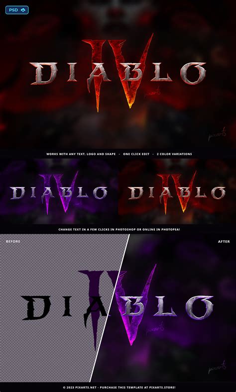 [DOWNLOAD] Diablo 4 - Game Logo Psd Text Effect :: Behance