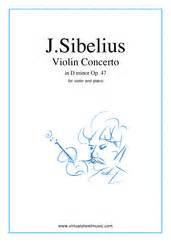 Sibelius: Violin Concerto in D minor Op.47 sheet music (PDF)