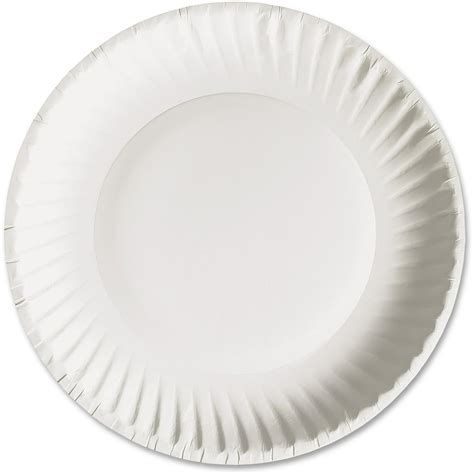 AJM Packaging Corporation White Paper Plates, 9" Diameter, 100 Count ...