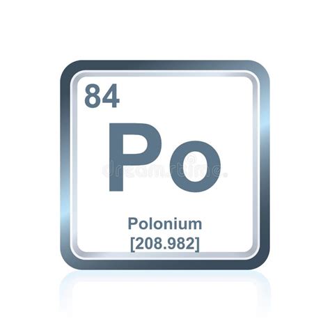 Periodic Table Element Polonium Icon. Stock Illustration - Illustration of chalcogen, name: 78840006