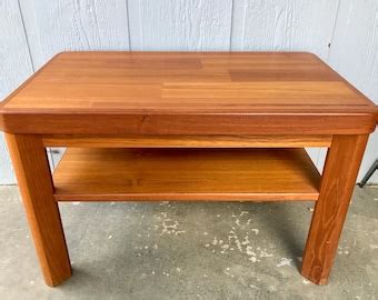 Danish Modern / Mid Century Teak Nesting Tables Straight Leg - Etsy