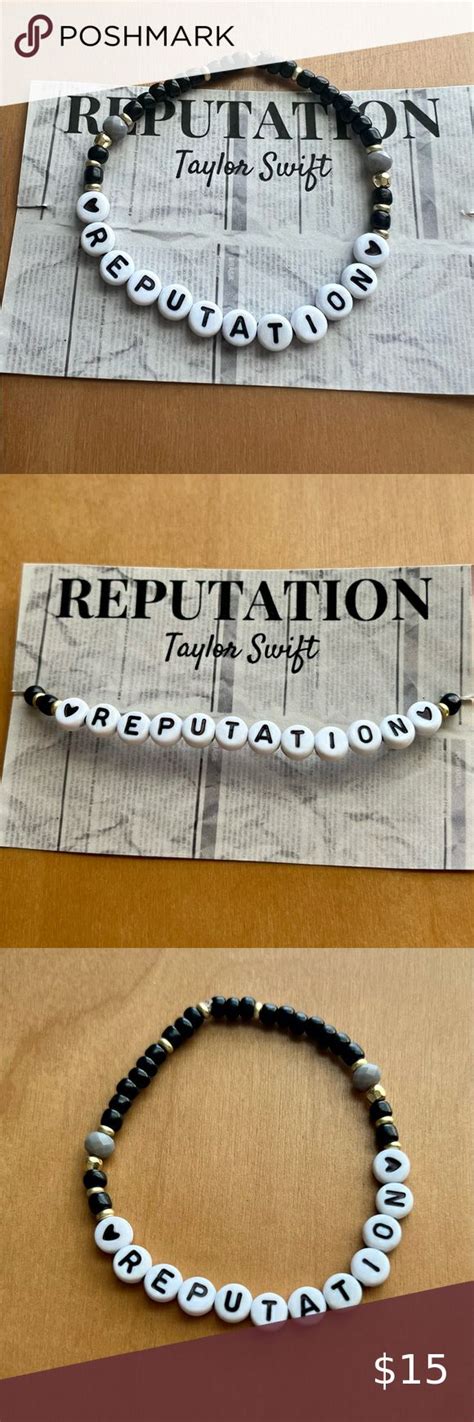 REPUTATION Taylor Swift beaded friendship album bracelet for swifties ...