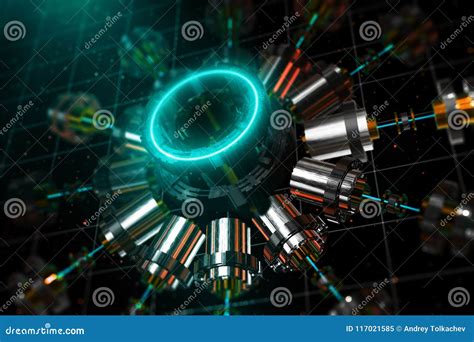 Abstract Cyber Shaft Wallpaper Stock Illustration - Illustration of ...