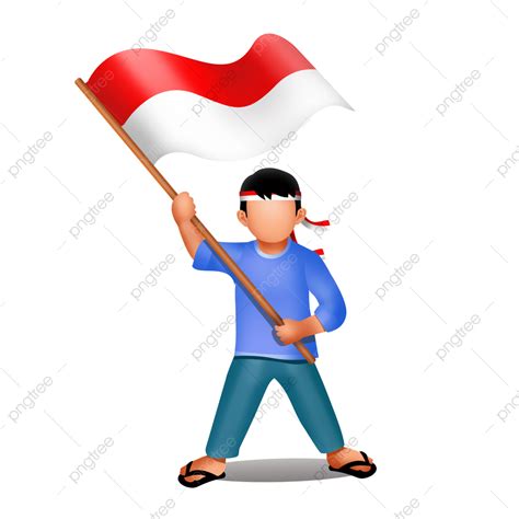 Pemuda Membawa Bendera Merah Putih Besar, Benra, Merah Puti, Bawa Benra ...