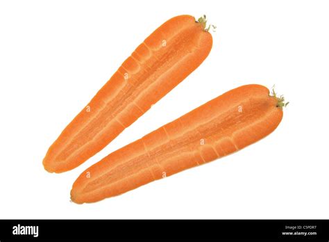 Carrot Cut in Half Stock Photo - Alamy