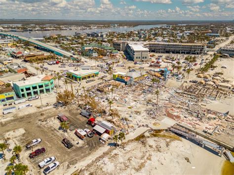 Massive Destruction on Fort Myers Beach Aftermath Hurricane Ian Stock ...