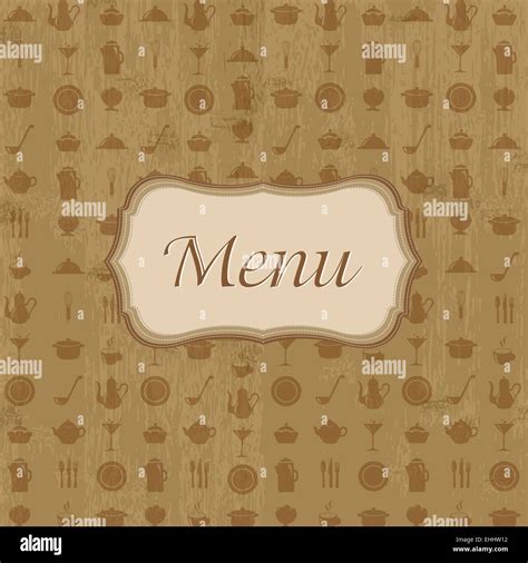 Wood Background With Menu Stock Photo - Alamy