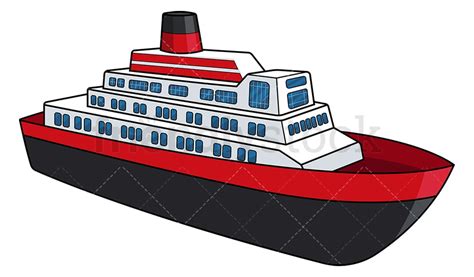 Passenger Boat Cartoon Vector Clipart - FriendlyStock