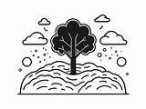 Soil Life Coloring  Page sketch template