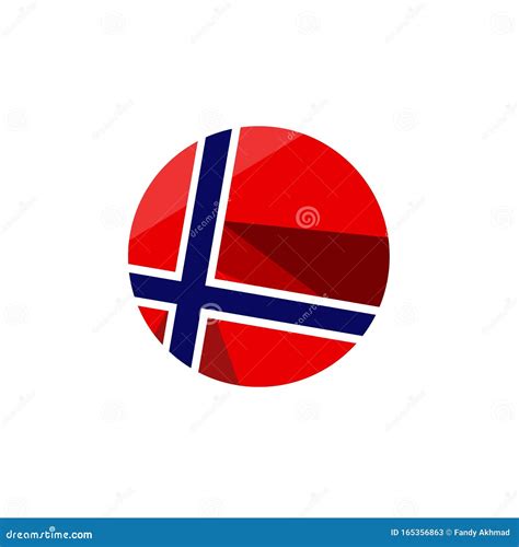 Norway Flags Vector Collection. Set Of Norwegian National Flags. Circle ...