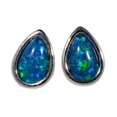 PREMIER PRESTIGE STERLING SILVER AUSTRALIAN OPAL EARRINGS