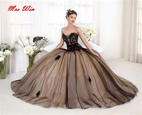 Black Lace Tulle Champange Lining Quinceanera Dresses Sashes Sweetheart Ball Gown Prom Dresses ...