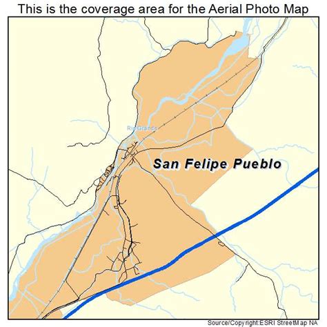 Aerial Photography Map of San Felipe Pueblo, NM New Mexico