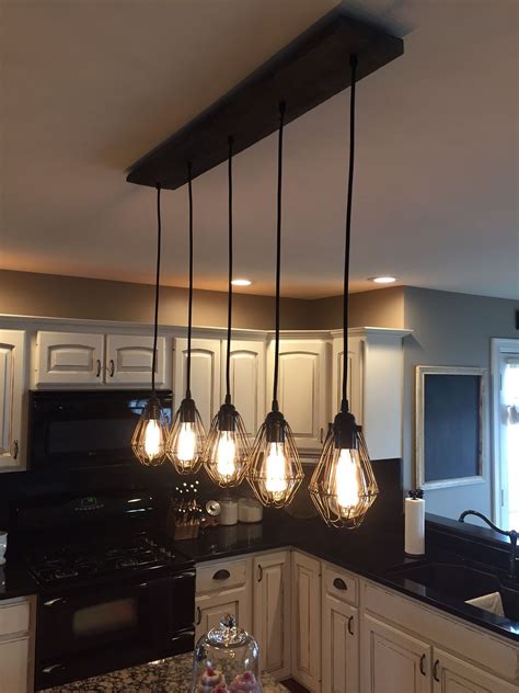 Wood Chandelier - 35 | Rustic kitchen lighting, Industrial kitchen ...