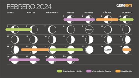 Calendario lunar de febrero 2024 (fases de la luna, corte de pelo y ...