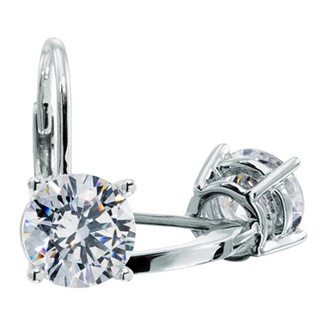 1.00 ct Women's Round Cut Diamond Drop Earrings