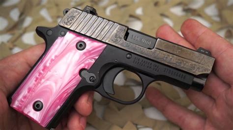 Sig Sauer P238 Engraved With Pink Pearl Grips 380ACP Pistol Overview ...