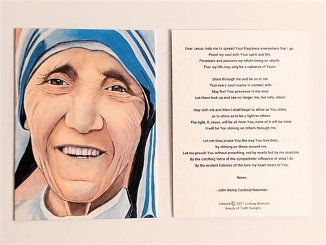 Mother Teresa Prayer Card - Etsy