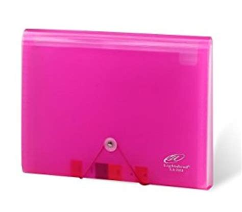 Lightahead LA-7551 Expanding file Poly Folder with 13 pockets (Pink)