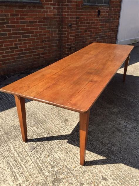 Large Dining Tables - 3m + - Fabulous late 19th century cherry wood farm house table. Antique ...