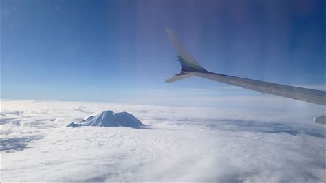 Airplane Flight From Phoenix to Seattle Mountain Highlights. Alaska ...