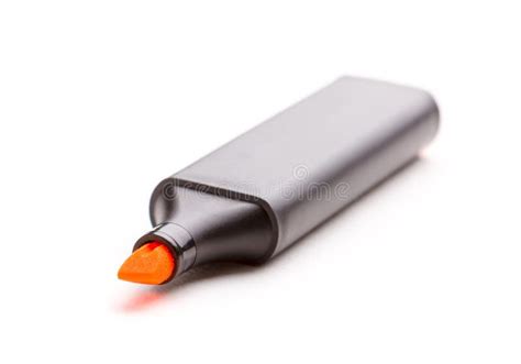 Orange Highlighter Pen Isolated Stock Image - Image of bright, highlight: 41171723