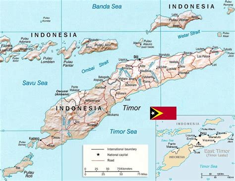 East Timor Map, Capital Dili - Timor Leste | East timor, East timor map, Timor leste